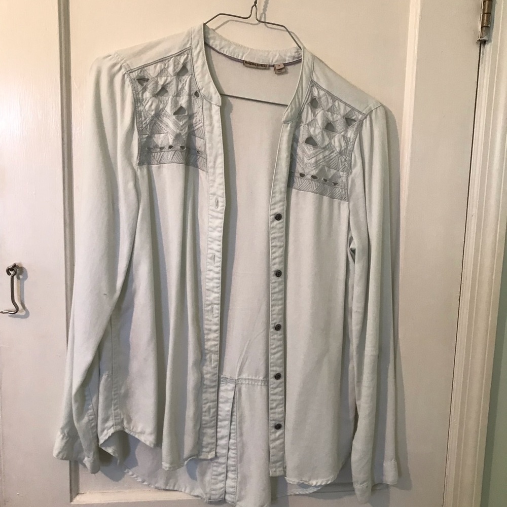 Anthropologie Holding Horses jeans long shirt w/inset M